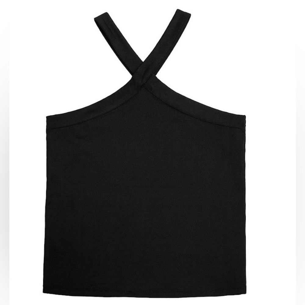 NWT Mia New York Kids' Black Crossover Tank Top Size Medium (8/10)